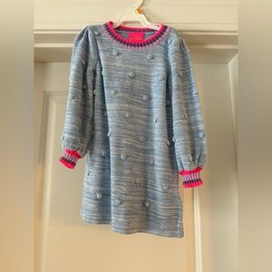 Lilly Pulitzer Blue Dress with Pink Trim